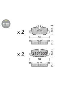 PASTILLAS DE FRENO TRASERAS HIGH PERFORMANCE S50 MINI ONE F55 F56 CLUBMAN F54