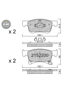 PASTILLAS DE FRENO DELANTERAS HIGH PERFORMANCE S50 OPEL ADAM CORSA E