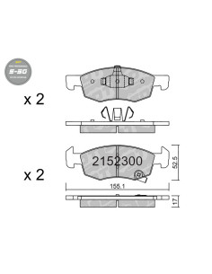 PASTILLAS DE FRENO DELANTERAS HIGH PERFORMANCE S50 OPEL CORSA E