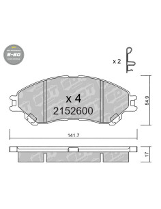 PASTILLAS DE FRENO DELANTERAS HIGH PERFORMANCE S50 SUZUKI S-CROSS VITARA
