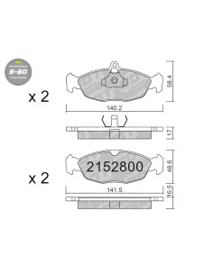PASTILLAS DE FRENO DELANTERAS HIGH PERFORMANCE S50 DAEWOO LANOS OPEL ASTRA F CORSA A CORSA B TIGRA VECTRA A