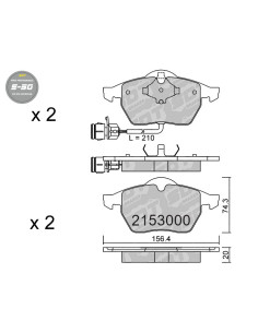 PASTILLAS DE FRENO DELANTERAS HIGH PERFORMANCE S50 AUDI 100 200 A6 4A