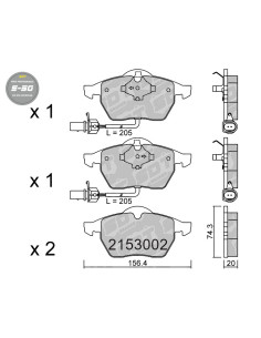PASTILLAS DE FRENO DELANTERAS HIGH PERFORMANCE S50 AUDI A6 4B