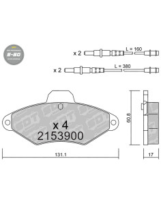 PASTILLAS DE FRENO DELANTERAS HIGH PERFORMANCE S50 CITROEN XANTIA
