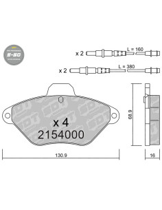 PASTILLAS DE FRENO DELANTERAS HIGH PERFORMANCE S50 CITROEN XANTIA