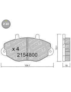 PASTILLAS DE FRENO DELANTERAS HIGH PERFORMANCE S50 FORD TRANSIT