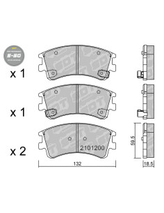 PASTILLAS DE FRENO DELANTERAS HIGH PERFORMANCE S50 MAZDA 6 GG GY