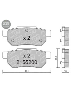 PASTILLAS DE FRENO TRASERAS HIGH PERFORMANCE S50 HONDA ACCORD CIVIC CRX ED EE INTEGRA DA PRELUDE BA