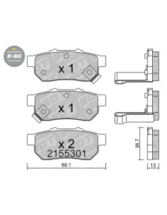 PASTILLAS DE FRENO TRASERAS HIGH PERFORMANCE S50 HONDA JAZZ GD GE