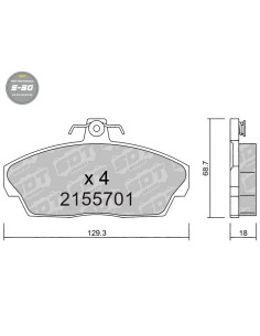 PASTILLAS DE FRENO DELANTERAS HIGH PERFORMANCE S50 LAND ROVER FREELANDER LN TATA SAFARI SUMO TELCOLINE