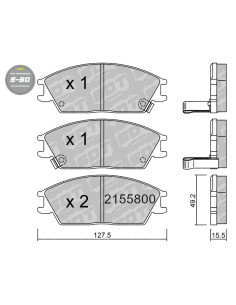 PASTILLAS DE FRENO DELANTERAS HIGH PERFORMANCE S50 HONDA ACCORD HYUNDAI ACCENT GETZ PONY MITSUBISHI PRECIS