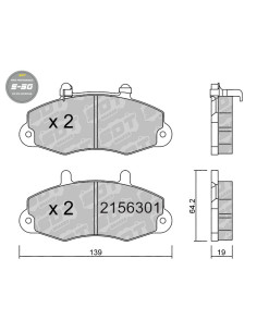 PASTILLAS DE FRENO DELANTERAS HIGH PERFORMANCE S50 FORD TRANSIT