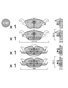 PASTILLAS DE FRENO DELANTERAS HIGH PERFORMANCE S50 OPEL ASTRA G
