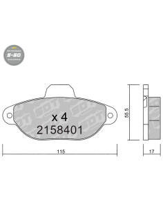 PASTILLAS DE FRENO DELANTERAS HIGH PERFORMANCE S50 FIAT PANDA PUNTO 176 188 199 SEICENTO LANCIA Y