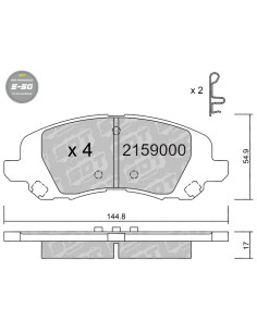 FRONT HIGH PERFORMANCE BRAKEPADS S50 CHRYSLER SEBRING DODGE AVENGER CALIBER JEEP COMPASS PATRIOT