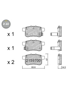 PASTILLAS DE FRENO TRASERAS HIGH PERFORMANCE S50 HONDA ACCORD VIII CU