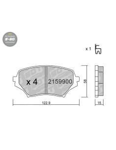 PASTILLAS DE FRENO DELANTERAS HIGH PERFORMANCE S50 MAZDA MX5 NC