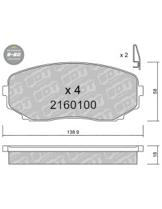 PASTILLAS DE FRENO DELANTERAS HIGH PERFORMANCE S50 MAZDA CX-7 CX-9 MITSUBIHI L200 KJ KK KL