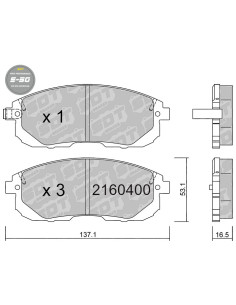 PASTILLAS DE FRENO DELANTERAS HIGH PERFORMANCE S50 SUZUKI SX4