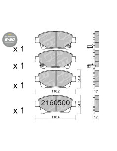 FRONT HIGH PERFORMANCE BRAKEPADS S50 TOYOTA IQ PRIUS NHW20
