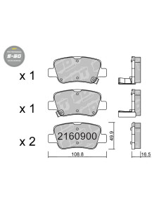 PASTILLAS DE FRENO TRASERAS HIGH PERFORMANCE S50 TOYOTA AVENSIS T27
