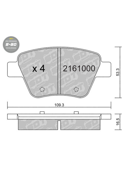 REAR HIGH PERFORMANCE BRAKEPADS S50 AUDI A1 SEAT LEON SKODA YETI VW BEETLE JETTA TOURAN Ø272