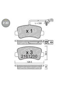 REAR HIGH PERFORMANCE BRAKEPADS S50 NISSAN INTERSTAR NV400 OPEL MOVANO B RENAULT MASTER