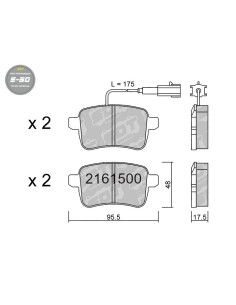 PASTILLAS DE FRENO TRASERAS HIGH PERFORMANCE S50 ALFA ROMEO GIULIETTA 940