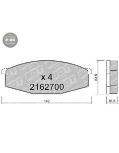 PASTILLAS DE FRENO DELANTERAS HIGH PERFORMANCE S50 NISSAN PATROL 160 PATROL GR Y60 OFF-ROAD