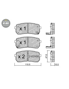 PASTILLAS DE FRENO TRASERAS HIGH PERFORMANCE S50 HYUNDAI H1 i800 ix55 VERACRUZ KIA CARNIVAL III SORENTO III