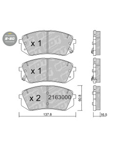 FRONT HIGH PERFORMANCE BRAKEPADS S50 HYUNDAI i40 ix35 TUCSON JM KIA CEED PRO CEED SPORTAGE