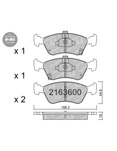 PASTILLAS DE FRENO DELANTERAS HIGH PERFORMANCE S50 TOYOTA AVENSIS T22