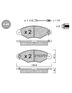 PASTILLAS DE FRENO DELANTERAS HIGH PERFORMANCE S50 NISSAN KUBISTAR RENAULT KANGOO