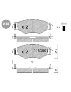 PASTILLAS DE FRENO DELANTERAS HIGH PERFORMANCE S50 PEUGEOT 206 206+