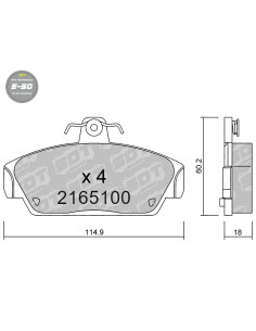 PASTILLAS DE FRENO DELANTERAS HIGH PERFORMANCE S50 MG MGF TF ROVER 100