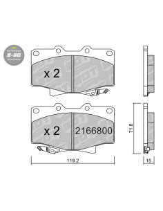 PASTILLAS DE FRENO DELANTERAS HIGH PERFORMANCE S50 TOYOTA LAND CRUISER J8 FJ80 HDJ80 FZJ80 OFF-ROAD