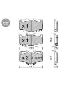 PASTILLAS DE FRENO DELANTERAS HIGH PERFORMANCE S50 TOYOTA 4 RUNNER HI LUX LAND CRUISER J7 J9 KDJ90 KDJ95 VW PICK-UP