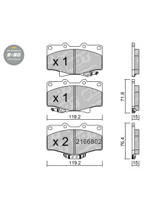 PASTILLAS DE FRENO DELANTERAS HIGH PERFORMANCE S50 TOYOTA 4-RUNNER OFF-ROAD