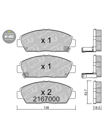 FRONT HIGH PERFORMANCE BRAKEPADS S50 HONDA ACCORD CB CC CE CF PRELUDE BB ROVER 600