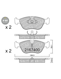 PASTILLAS DE FRENO DELANTERAS HIGH PERFORMANCE S50 VOLVO 850 C70 C70 V70