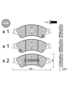 PASTILLAS DE FRENO DELANTERAS HIGH PERFORMANCE S50 FORD RANGER T6 T7 WILDTRACK MAZDA SERIE BT-50