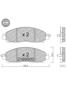 PASTILLAS DE FRENO DELANTERAS HIGH PERFORMANCE S50 NISSAN NAVARA NP300 D23