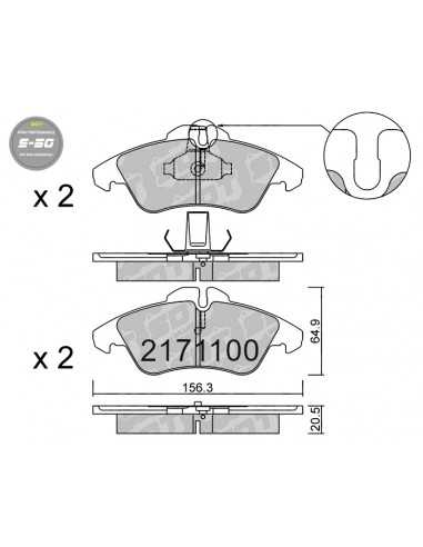 FRONT HIGH PERFORMANCE BRAKEPADS S50...