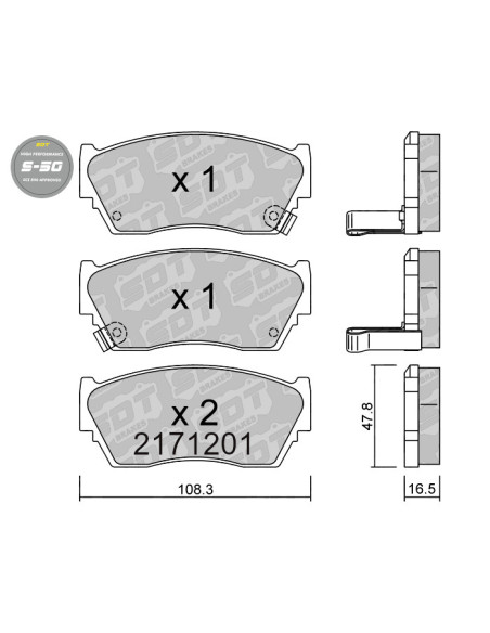FRONT HIGH PERFORMANCE BRAKEPADS S50 NISSAN 100NX B13 SENTRA B13 SUNNY N14