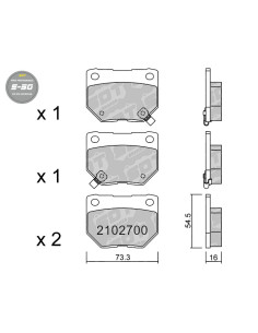 PASTILLAS DE FRENO TRASERAS HIGH PERFORMANCE S50 SUBARU IMPREZA GC-GF IMPREZA GD-GG IMPREZA GH-GR