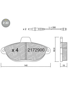 PASTILLAS DE FRENO DELANTERAS HIGH PERFORMANCE S50 CITROEN EVASION JUMPY FIAT SCUDO PEUGEOT 806 EXPERT