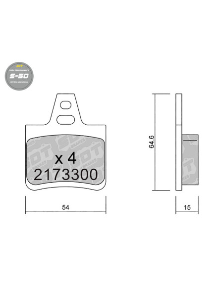 PASTILLAS DE FRENO TRASERAS HIGH PERFORMANCE S50 CITROEN XANTIA XM