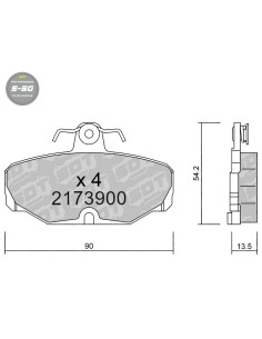 PASTILLAS DE FRENO TRASERAS HIGH PERFORMANCE S50 FORD ESCORT SCORPIO SIERRA