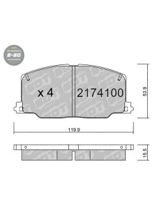 PASTILLAS DE FRENO DELANTERAS HIGH PERFORMANCE S50 LEXUS ES TOYOTA CAMRY CARINA CELICA T18