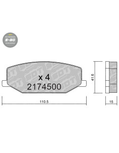 PASTILLAS DE FRENO DELANTERAS HIGH PERFORMANCE S50 SUZUKI CARRY JINMY SJ410 SJ413